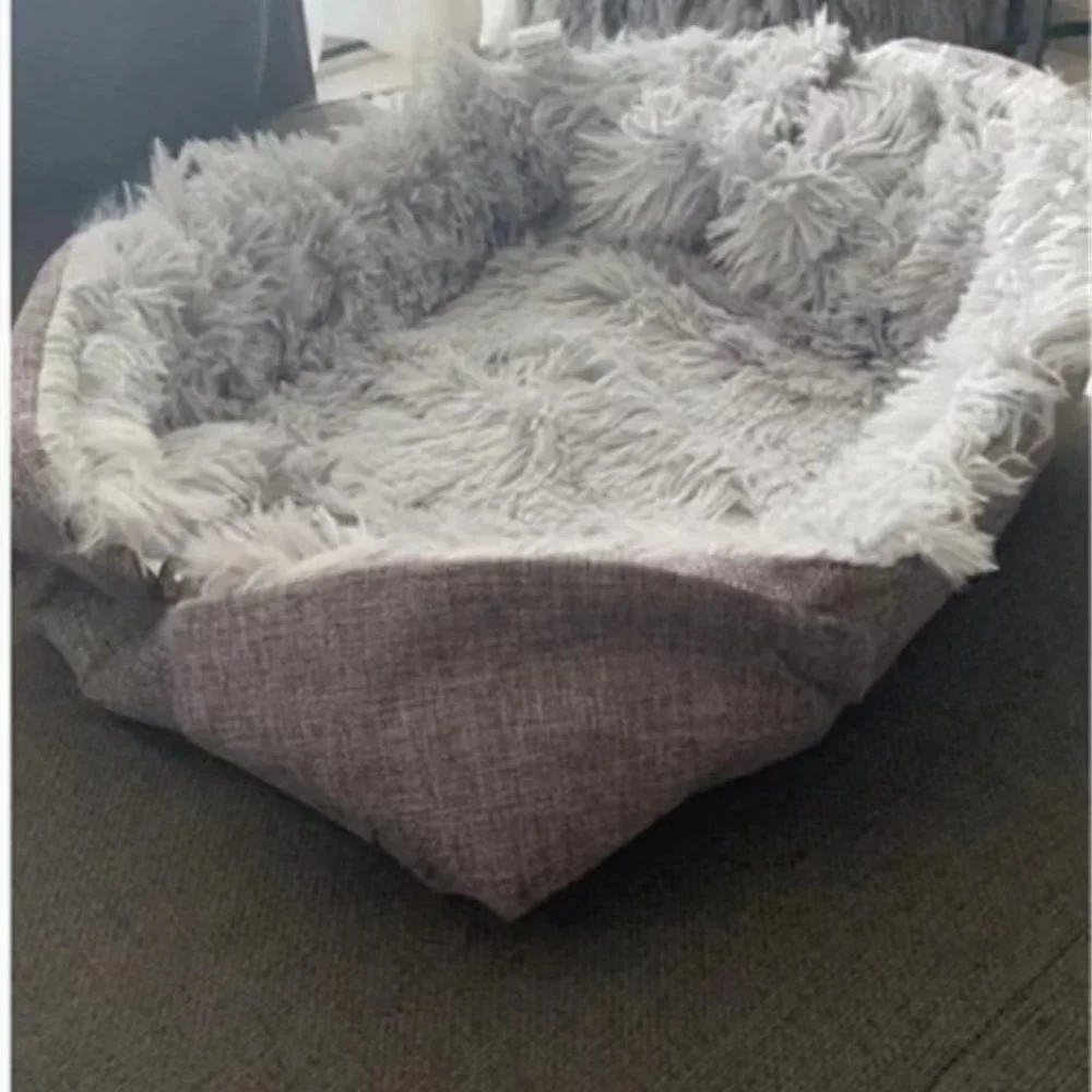 Folding Cat Bed House 2 in 1 Super softy winter Bed